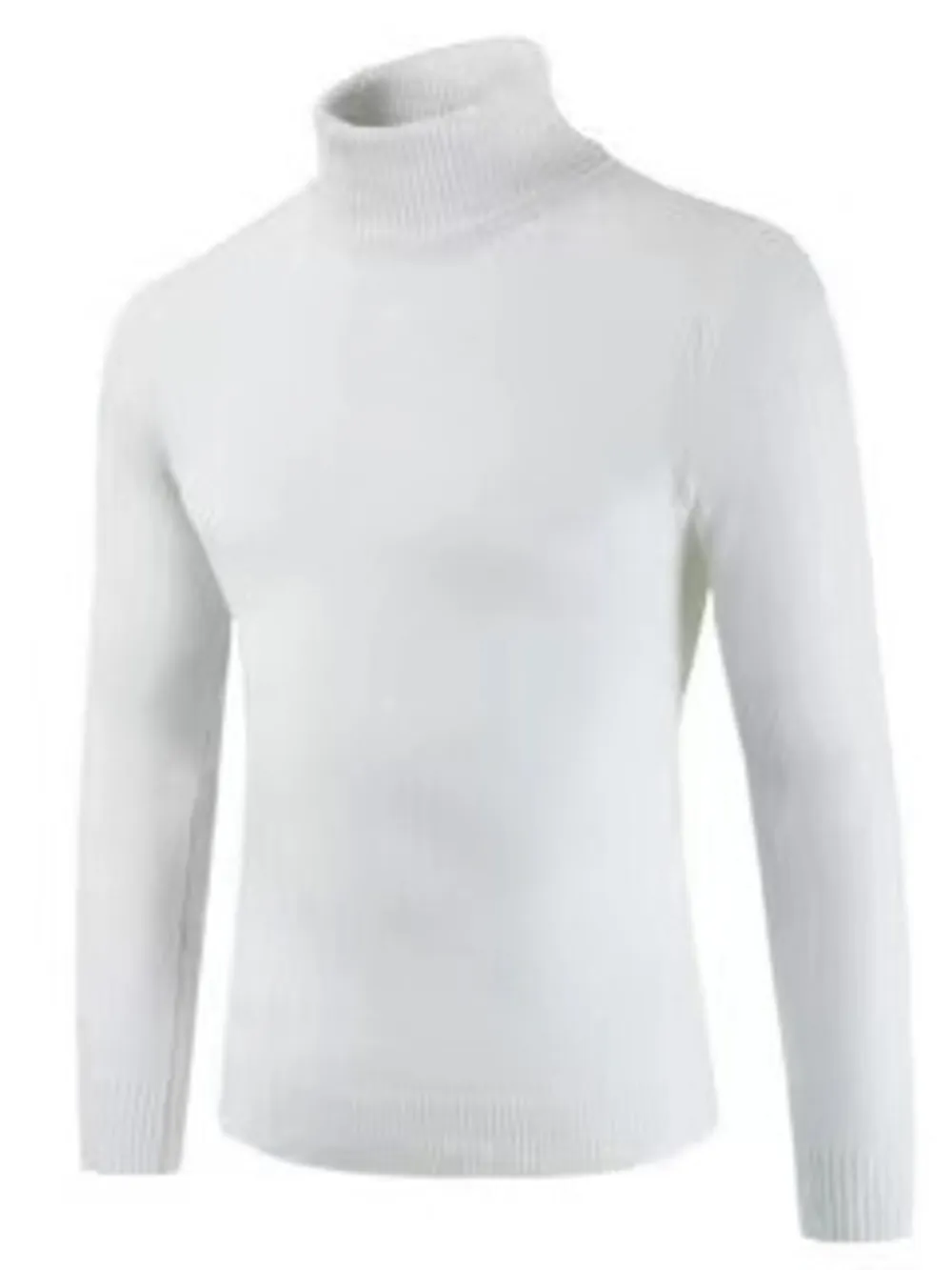 Men's Plus Size Turtleneck Long Sleeve Sweater, image 6