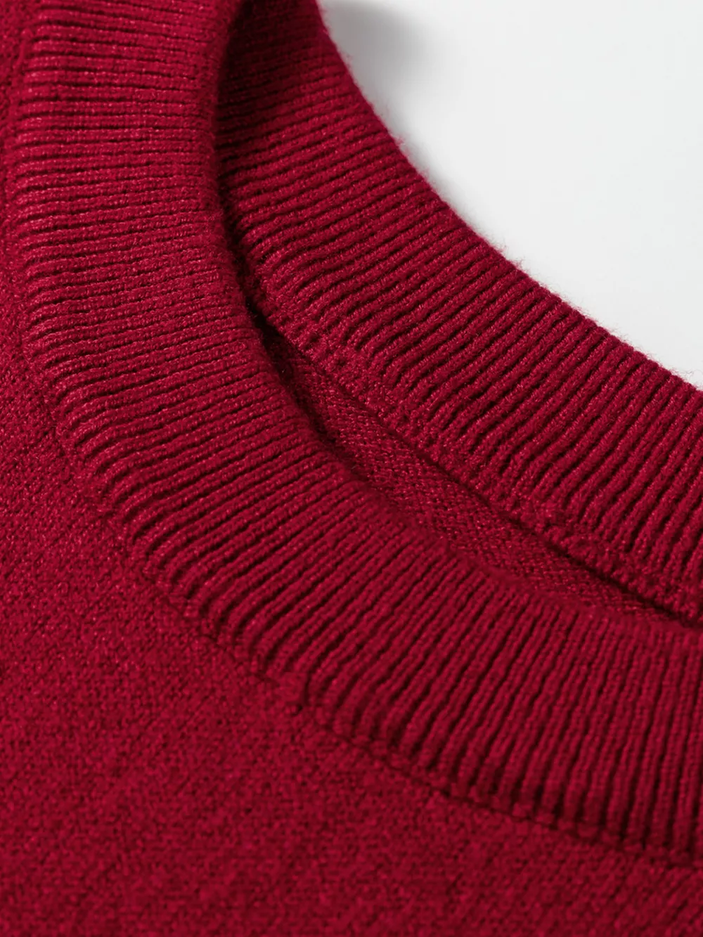 Solid Color Crew Neck Knit Cap Sleeve Sweater, image 8