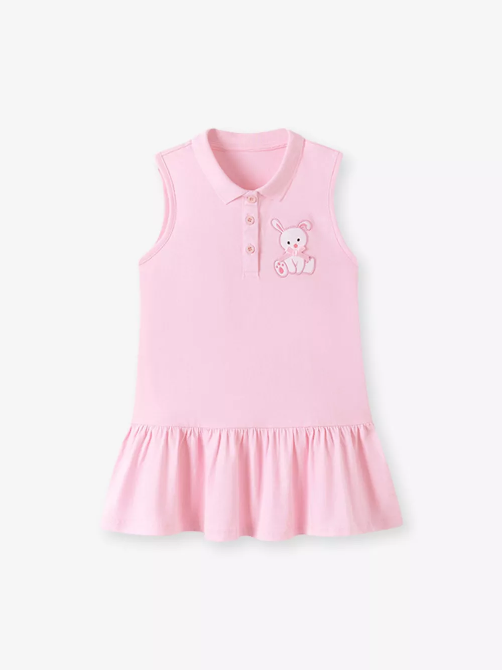 Children's Ruffled Hem Sleeveless Polo Dress, image 5