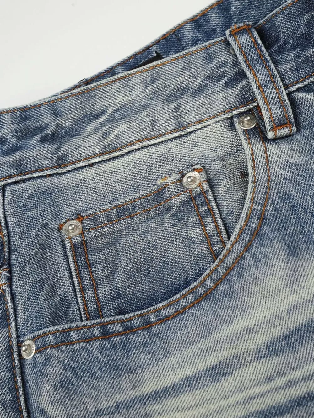 Men's Vintage Wash Wide Leg Denim Capris, image 7