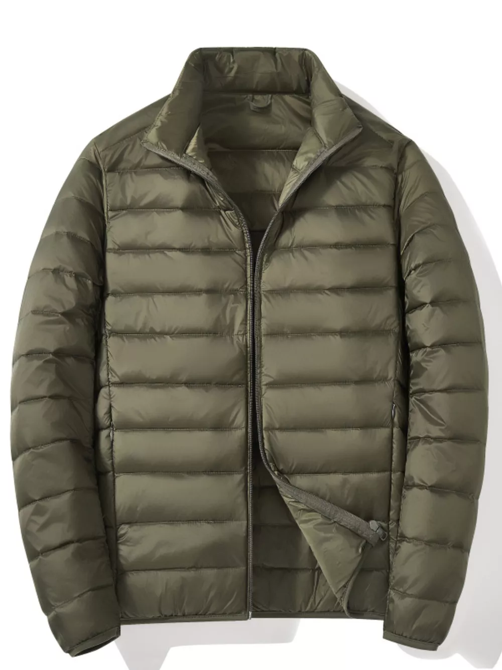 Men's Plus Size Lightweight Zip Up Puffer Jacket