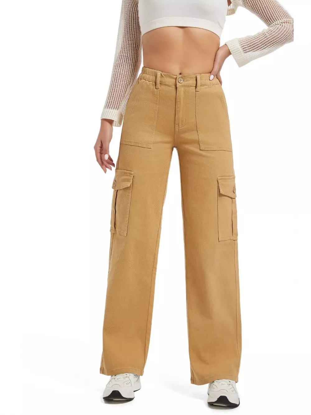 High-Waisted Cargo Jeans, image 22