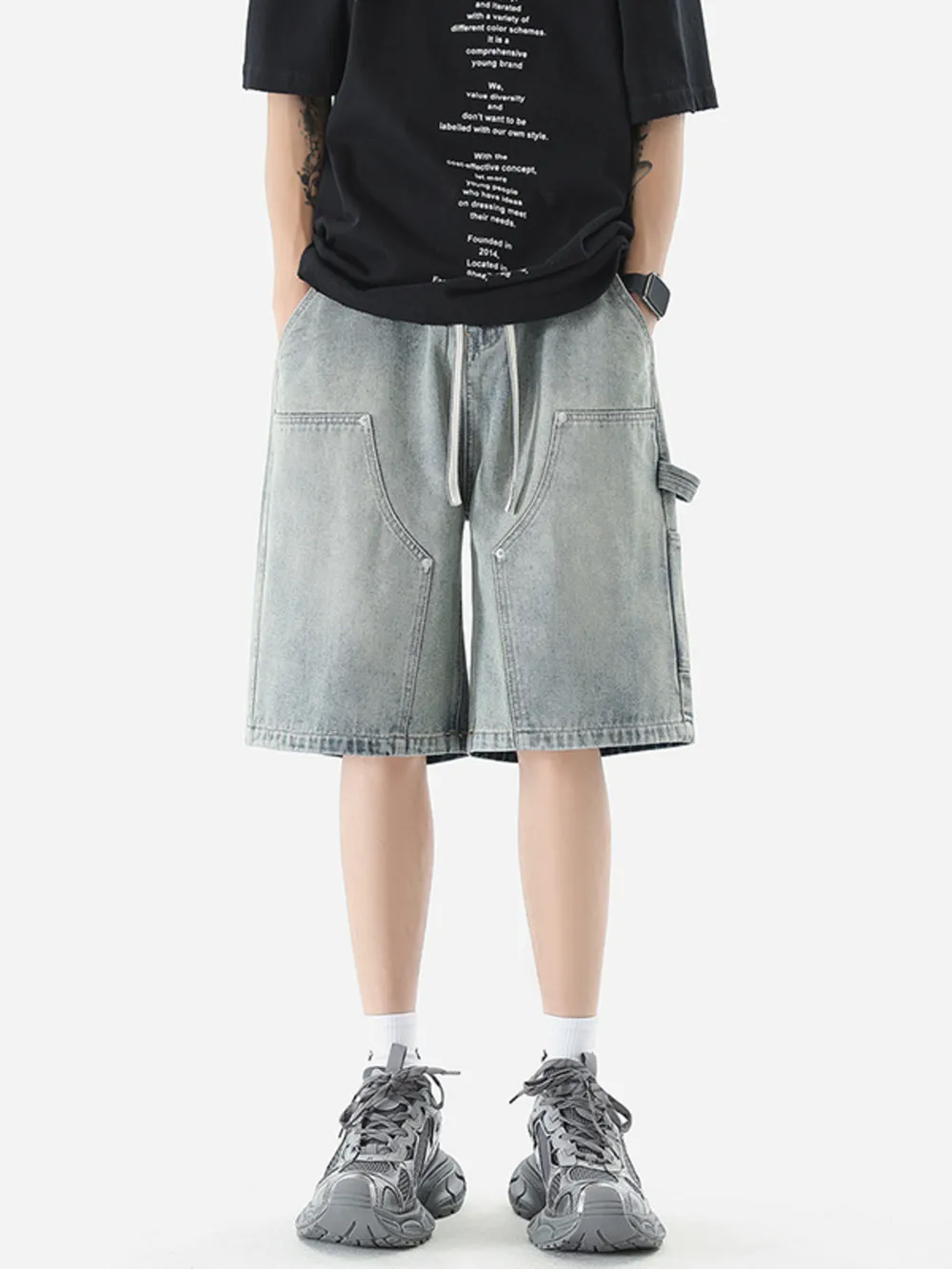 Men's Vintage Wash Denim Shorts