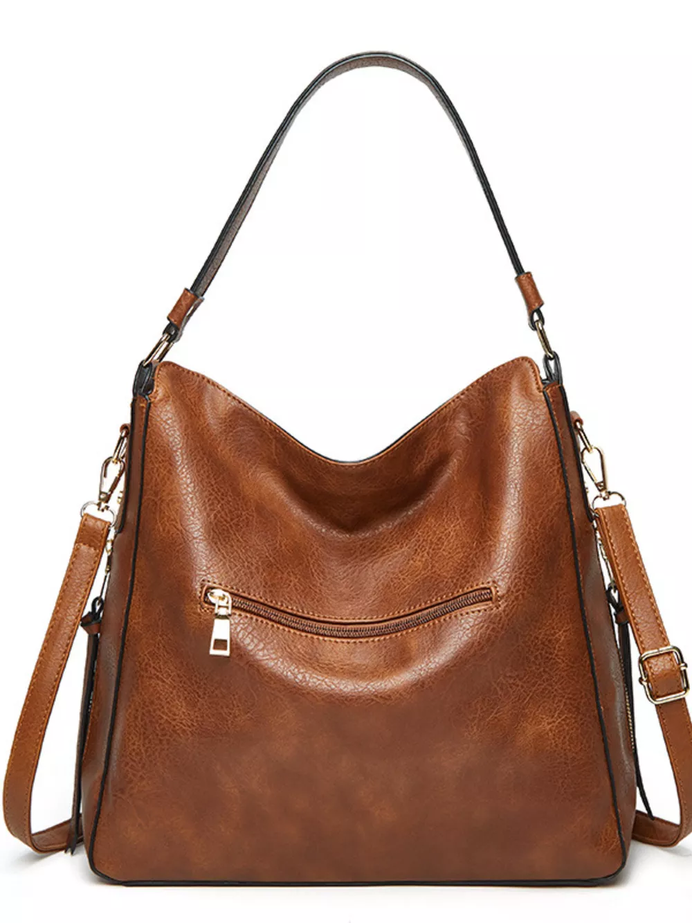 Classic Minimalist PU Leather Shoulder Bag with Spacious Capacity, image 7