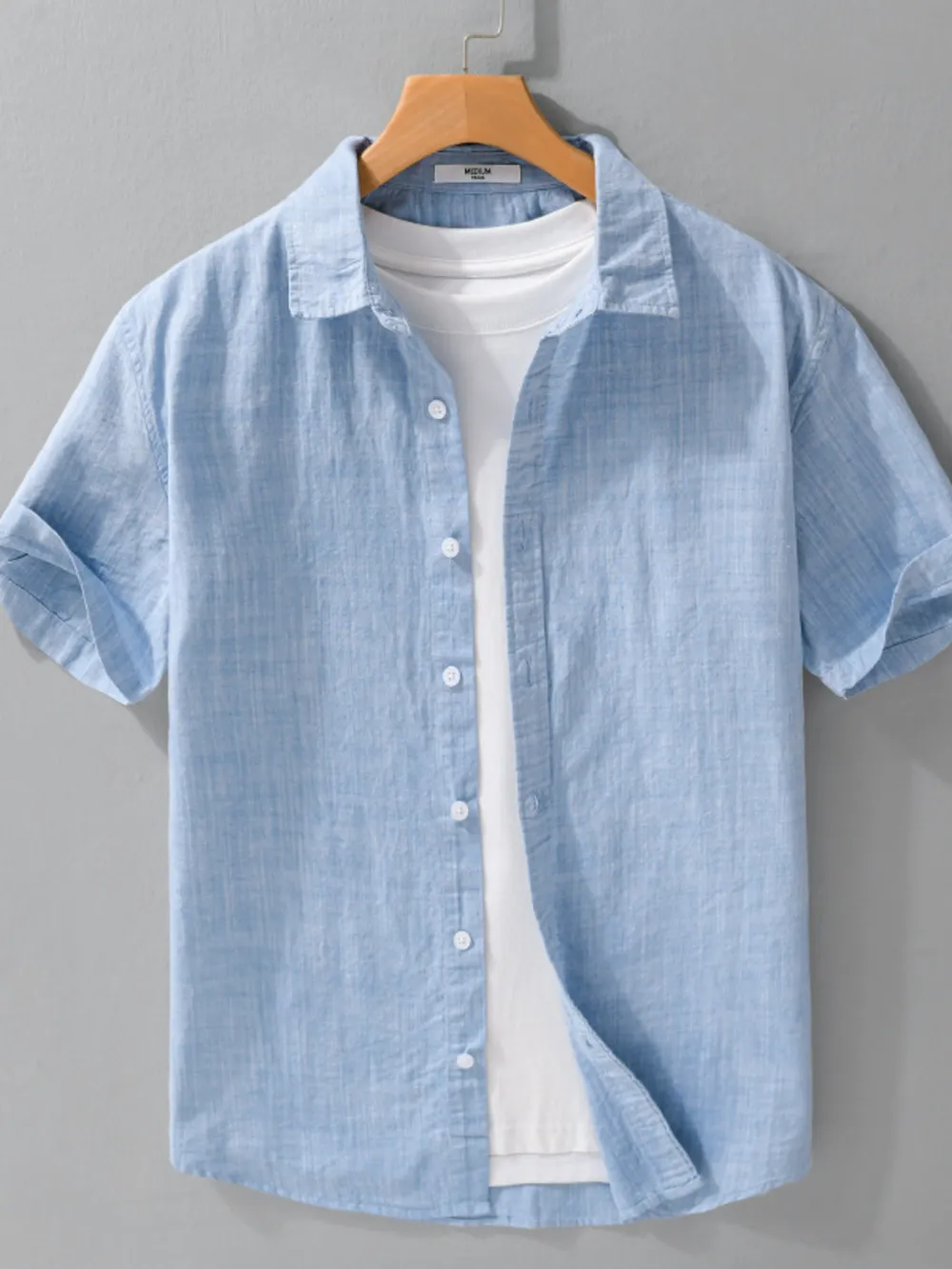 Men's Plus Size Button Up Short Sleeve Shirt, image 5