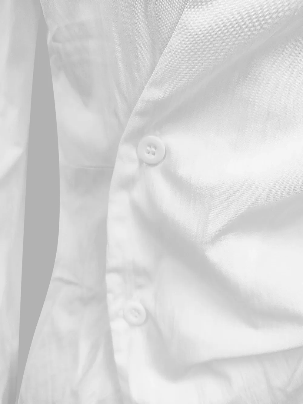Asymmetric Collared Neck Long Sleeve Shirt, image 7