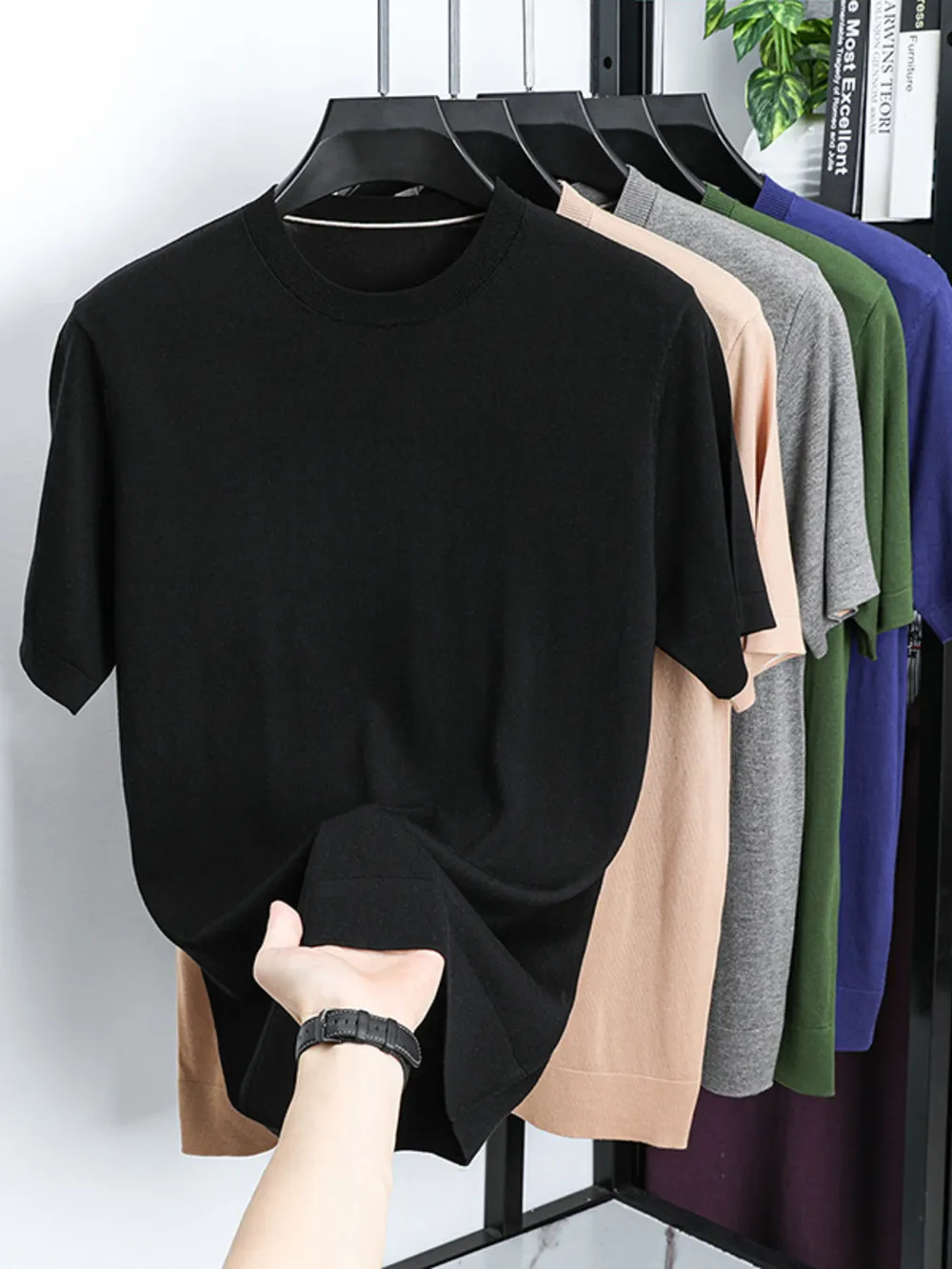 Men's Plus Size Short Sleeve Crew Neck T-Shirt, image 3