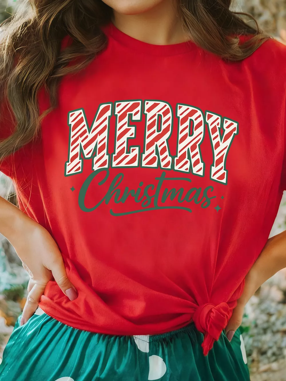 Merry Christmas Short Sleeve Graphic Tee