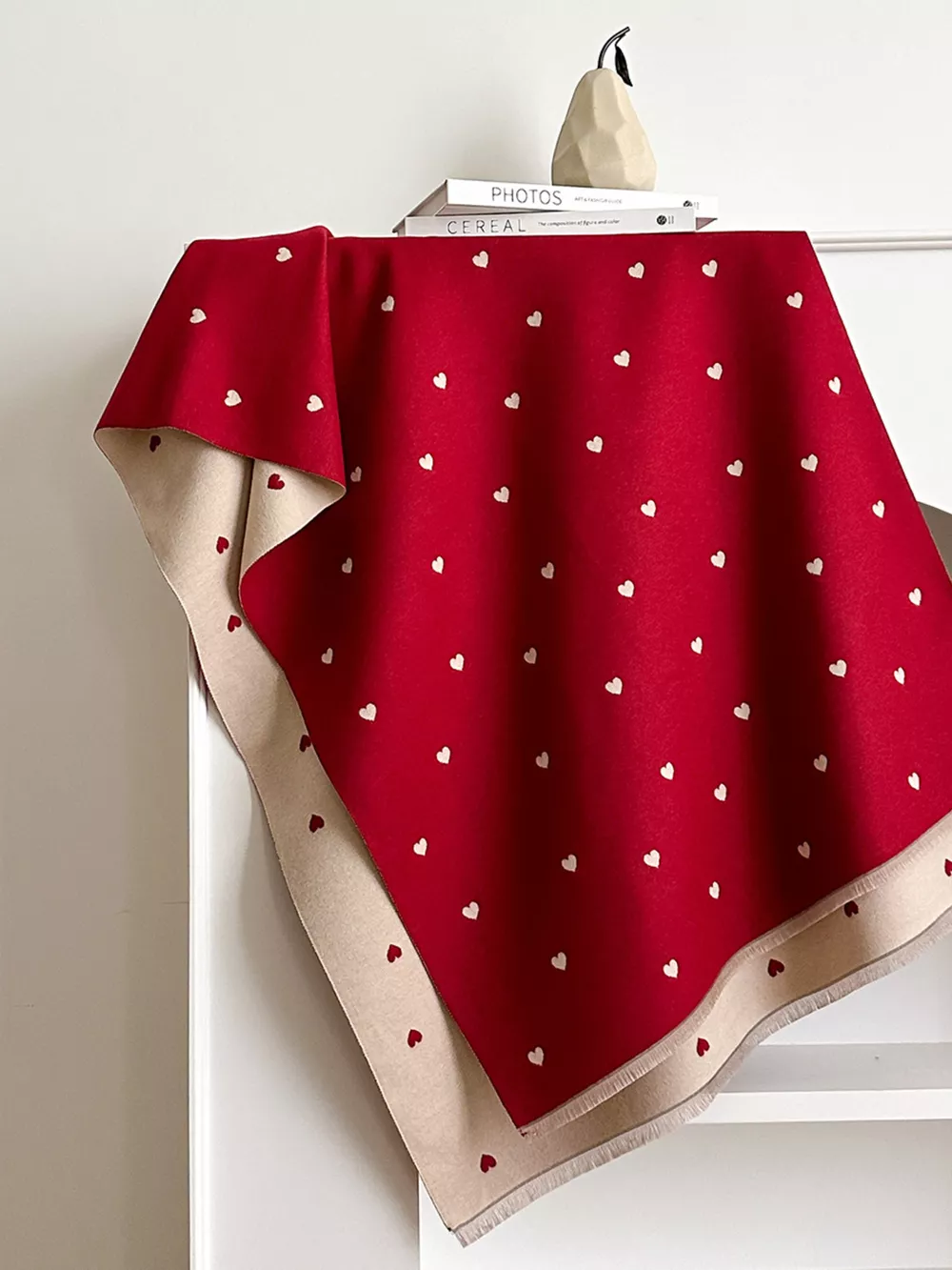 Heart Raw Hem Scarf, image 16