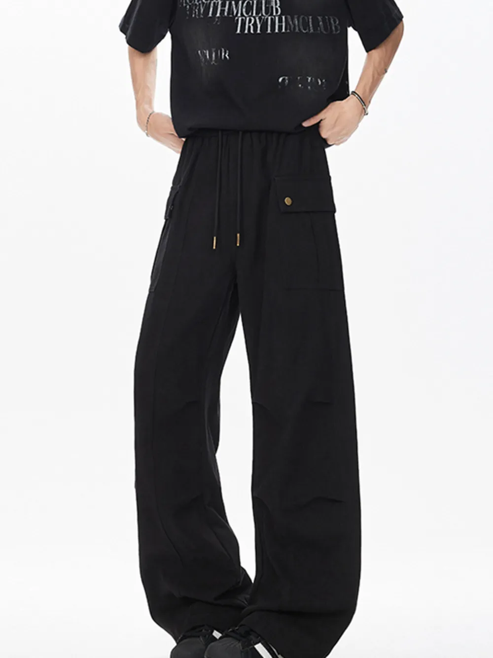 Men's Drawstring Cargo Pants, image 7