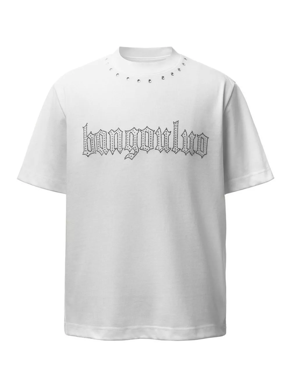 Men's Rhinestone Mock Neck T-Shirt, image 5