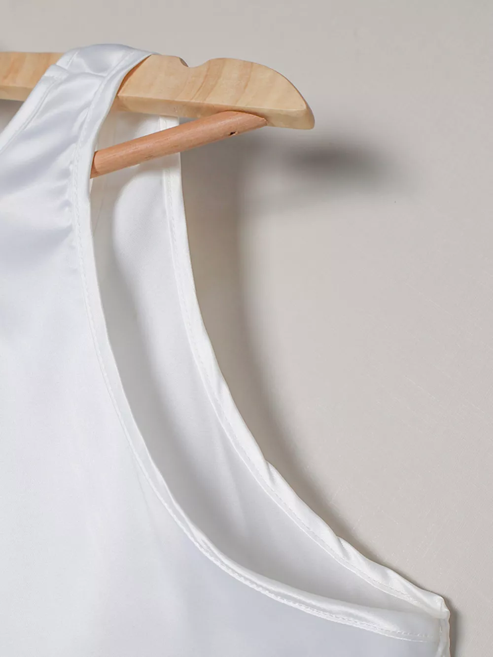 Satin Deep V-Neck Tank, image 7