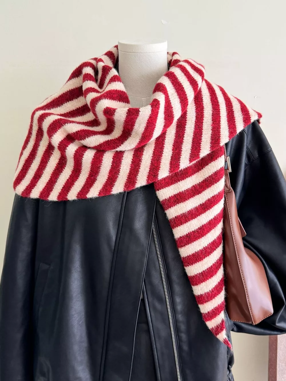 Striped Knitted Winter Scarf, image 2