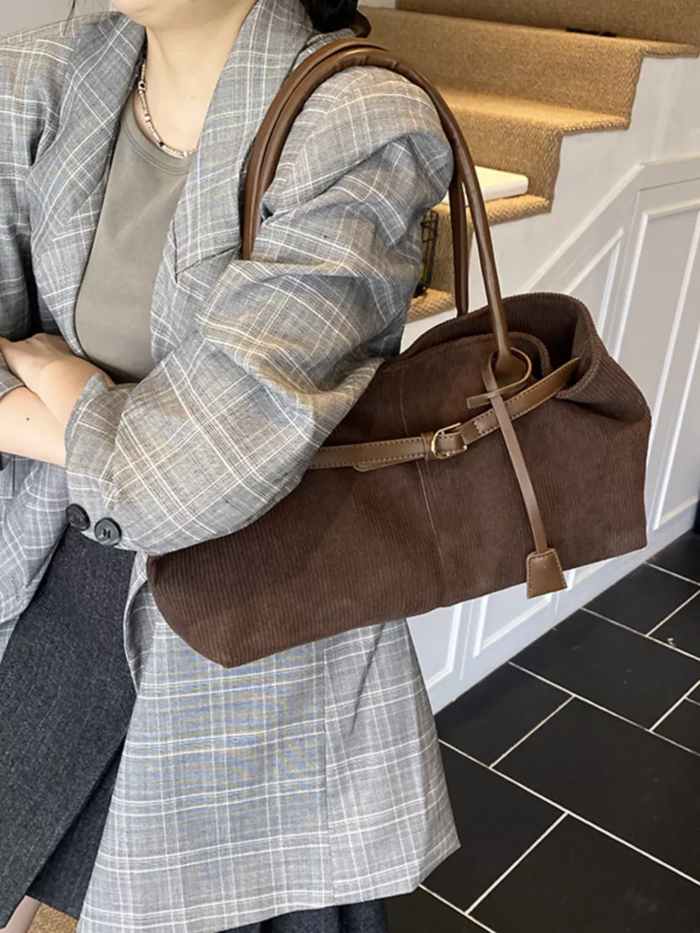 Buckle Decor Shoulder Bag, image 11