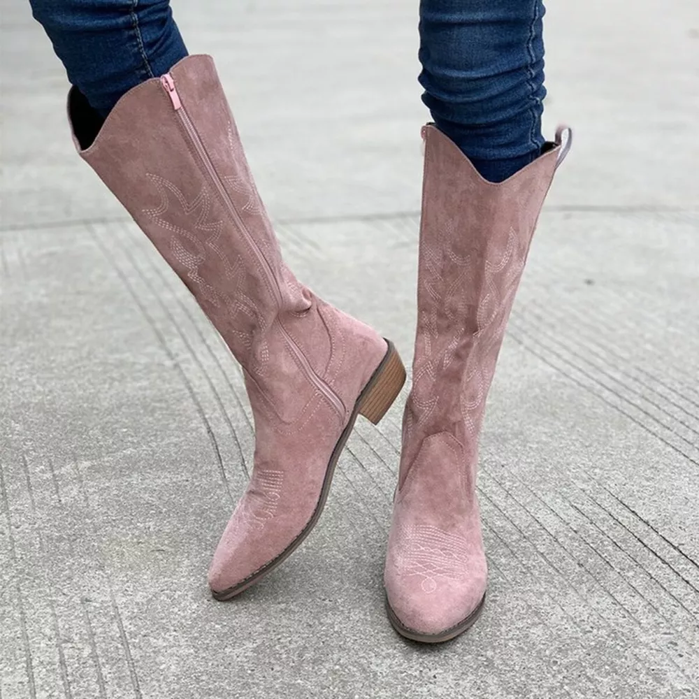 Point Toe Block Heels Boots, image 12