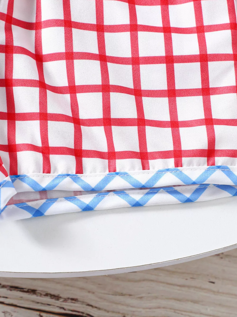 Children's Baseball Embroidered Top & Plaid Shorts Set, image 8