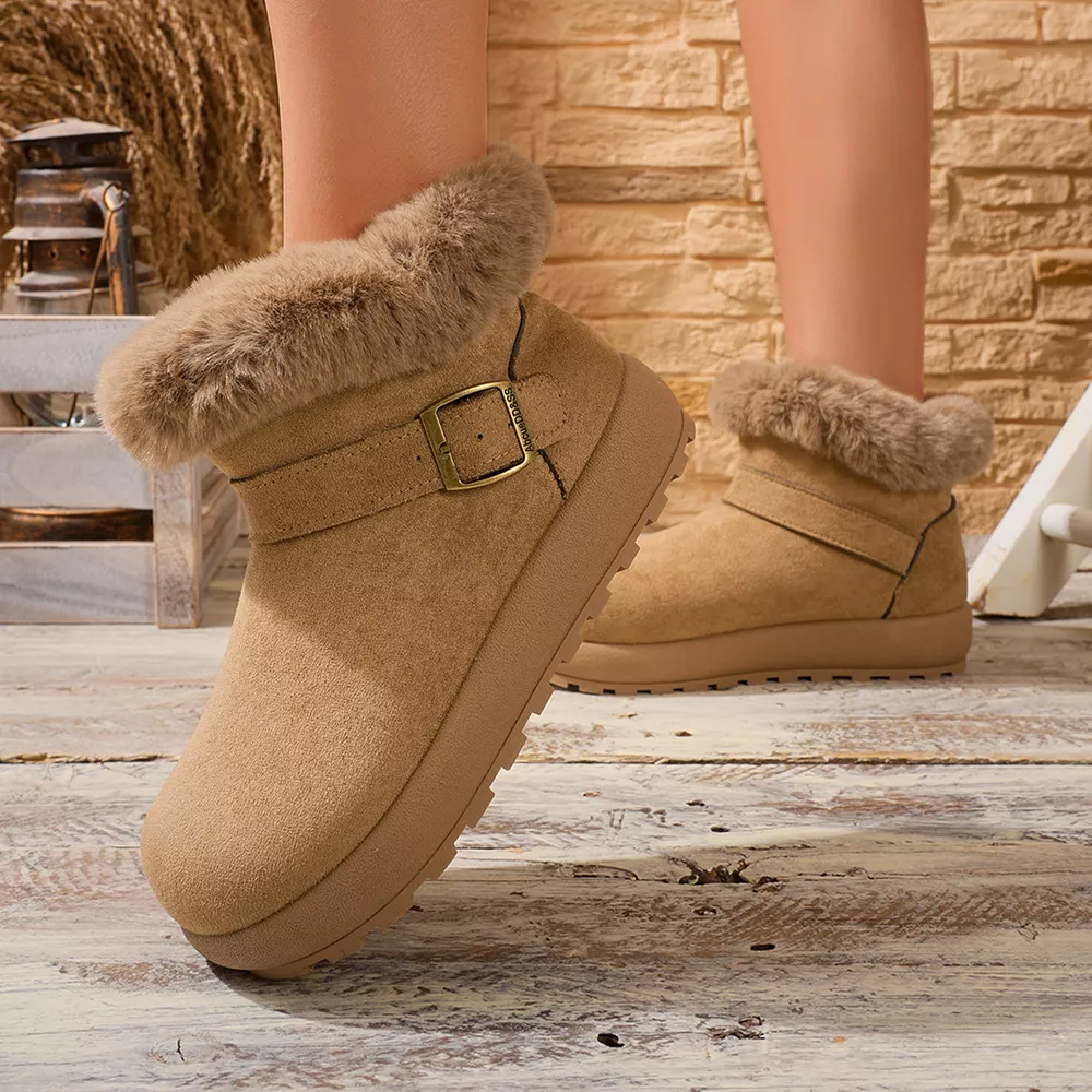 Faux Fur Lined Suede Winter Boots, image 11