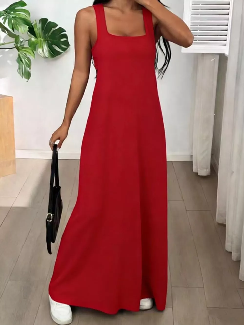 Scoop Neck Cami and Maxi Dress Set, image 19