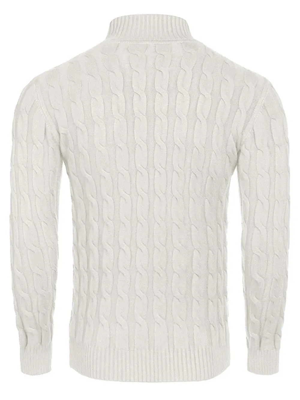 Men's Cable Knit Turtleneck Sweater, image 20