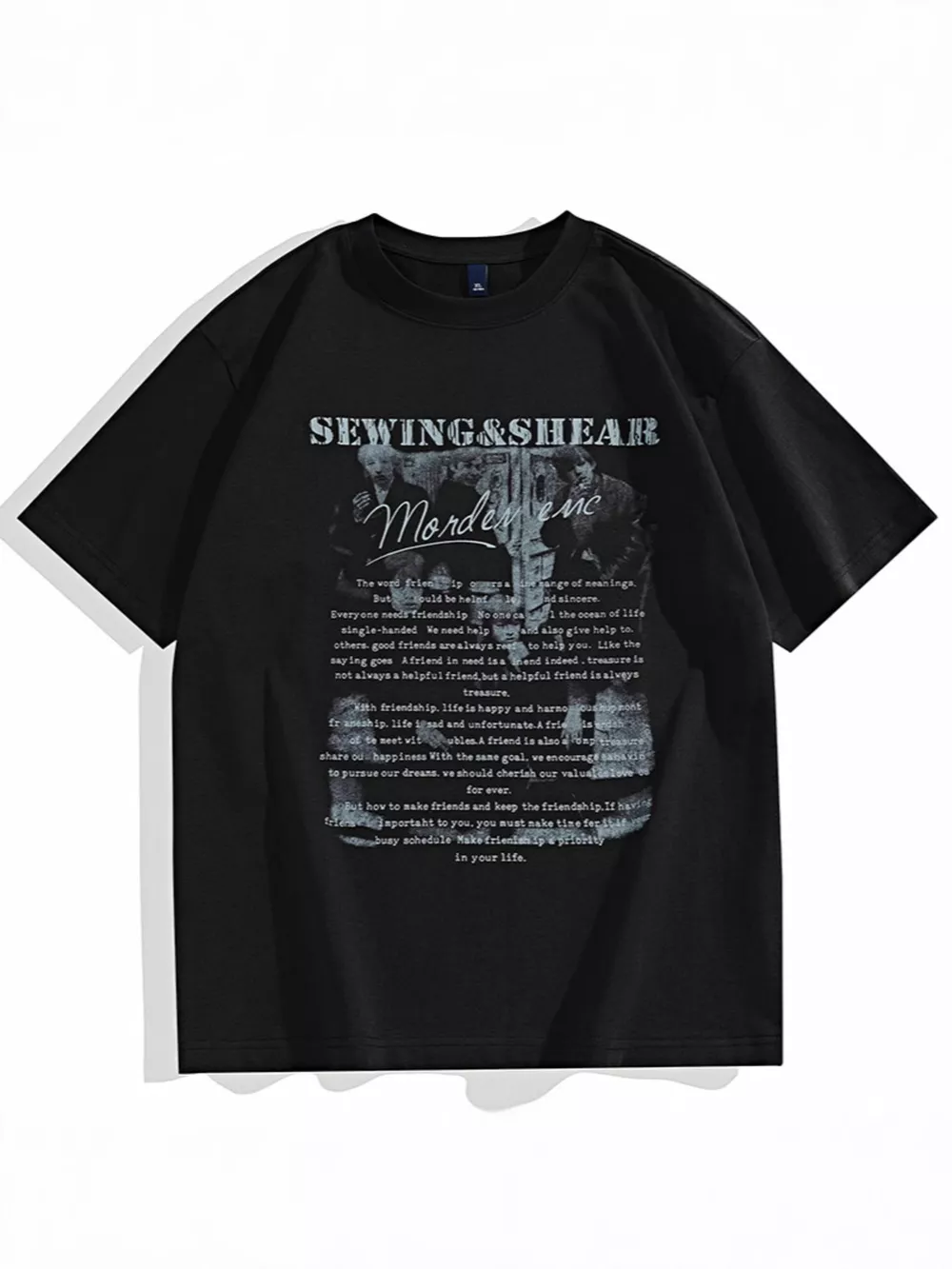 Men's Plus Size Graphic Round Neck Short Sleeve T-Shirt