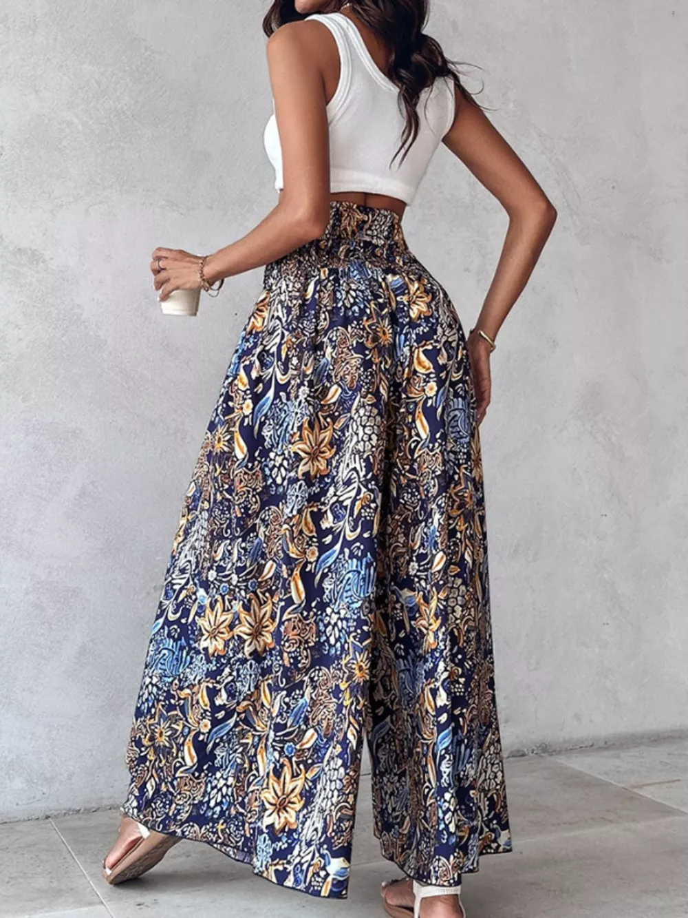 Printed Wide-Leg Pants, image 13