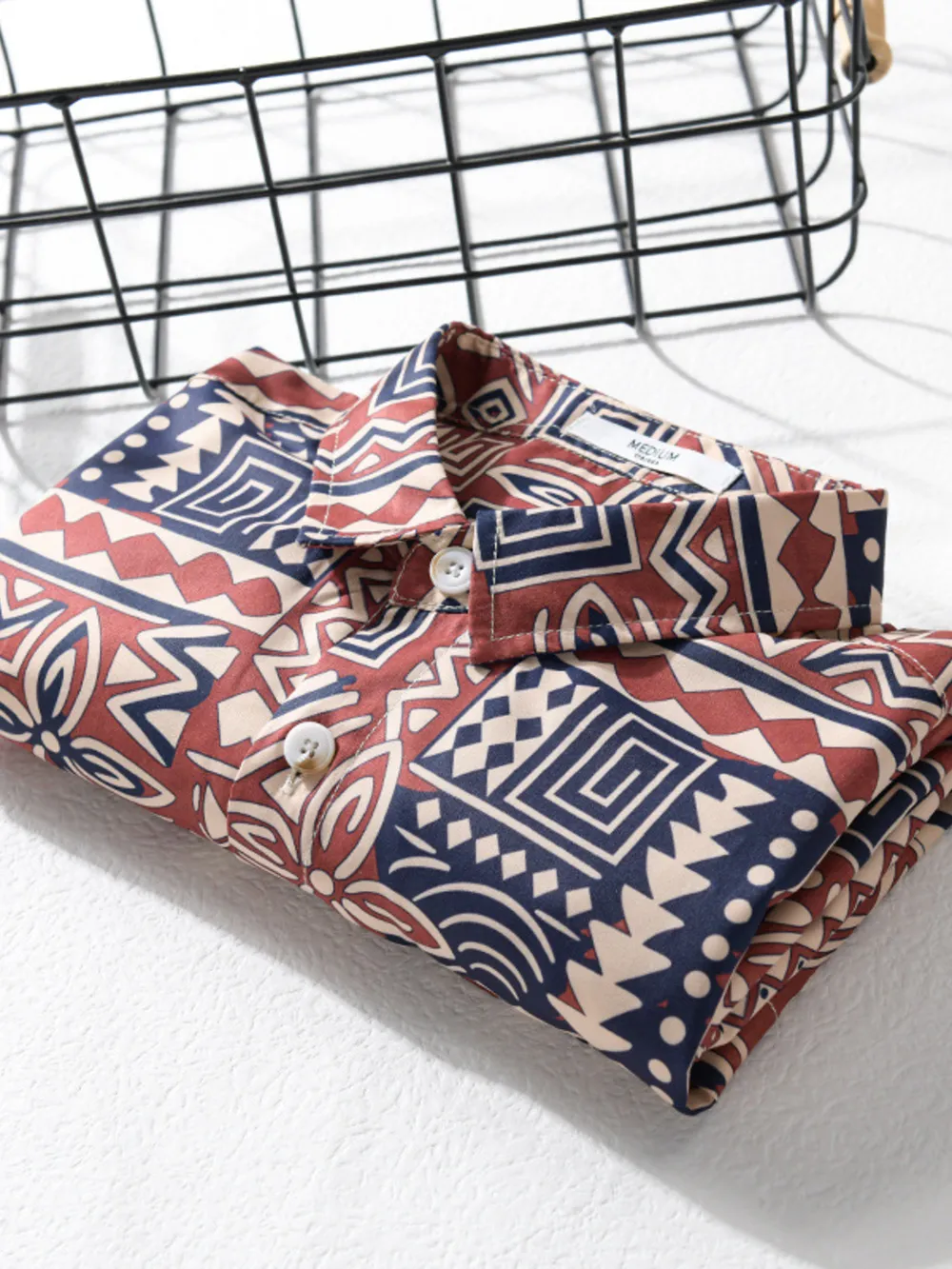 Men's Plus Size Printed Button Up Short Sleeve Shirt, image 5