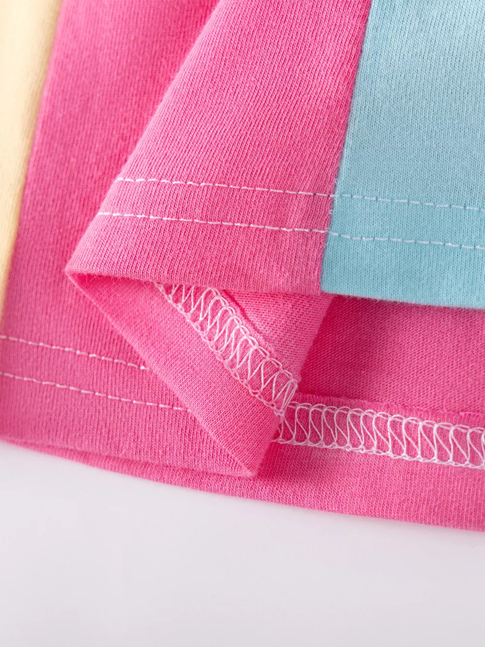 Children's Color Block Bow Short Sleeve Dress, image 4