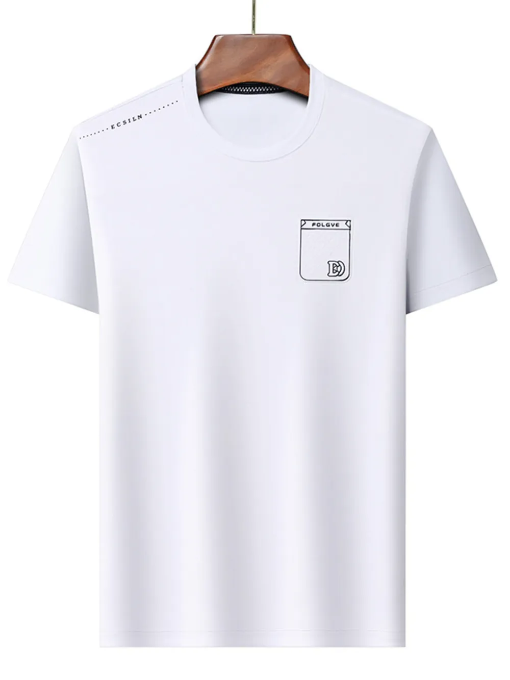 Men's Plus Size Round Neck Short Sleeve T-Shirt, image 2