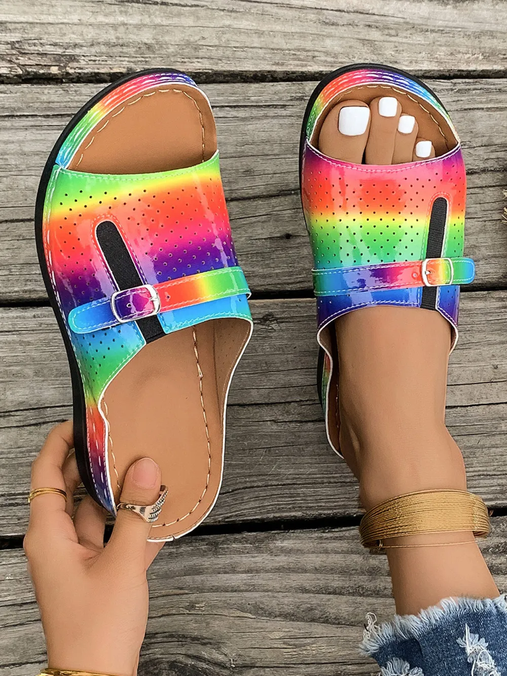 Casual Comfort Buckle Strap Sandals, image 10