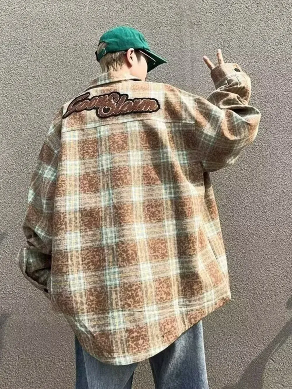 Men's Plaid Zip Up Long Sleeve Jacket, image 5