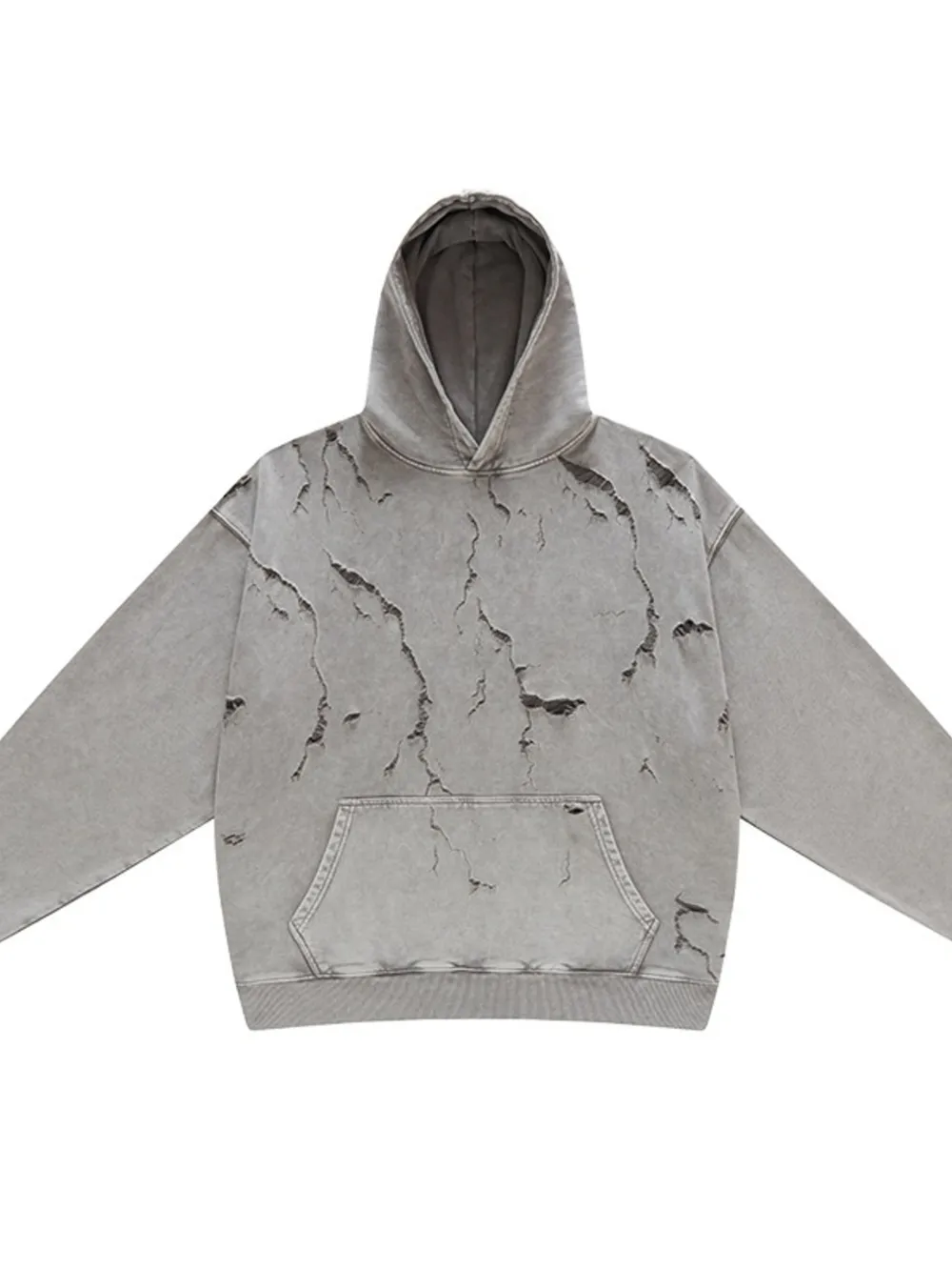 Men's Distressed Long Sleeve Hoodie, image 3