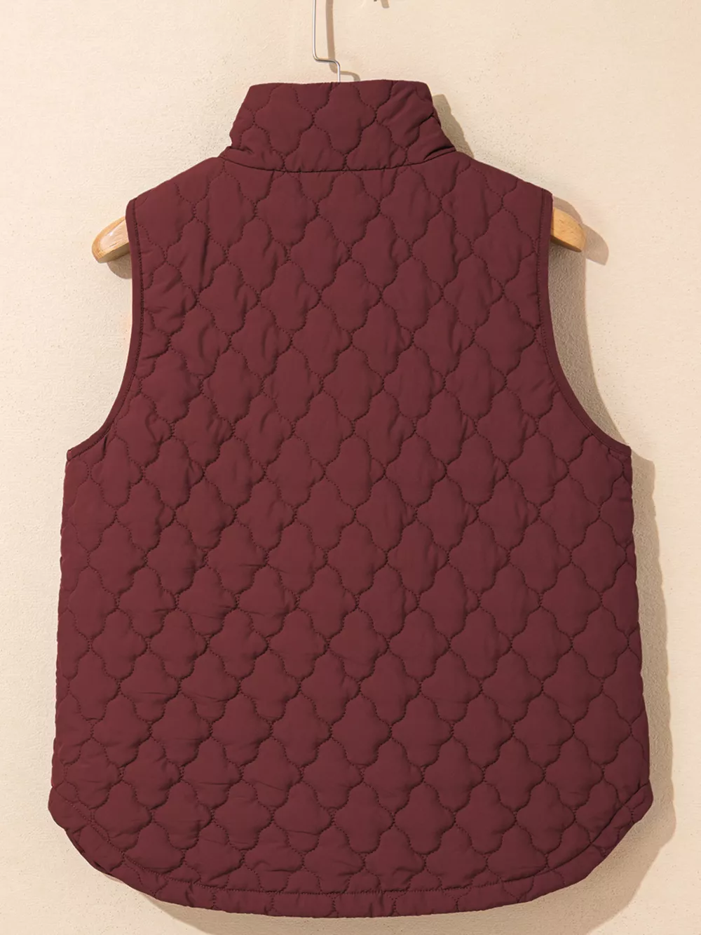 Quilted Snap Down Zip Up Vest Coat, image 12