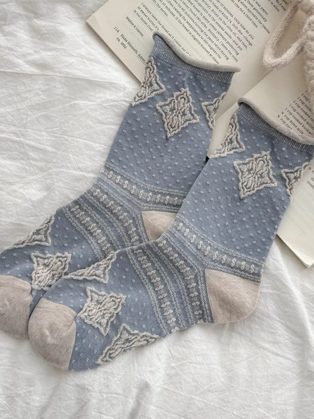 Vintage Jacquard Crew Socks, image 6