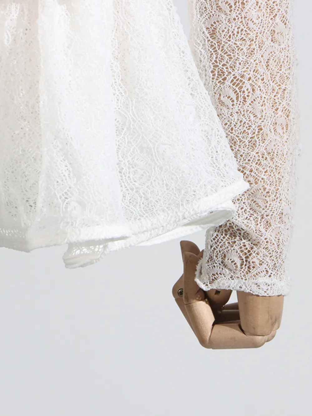 Ruffled Hem Lace Mini Dress, image 12