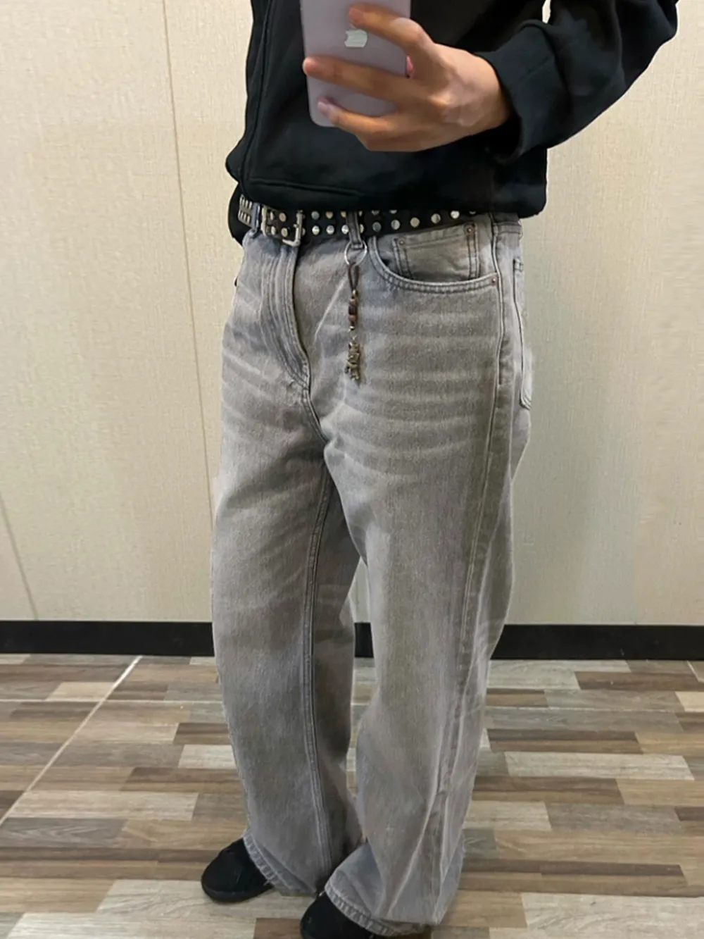 Men's Vintage Washed Wide Leg Jeans, image 3