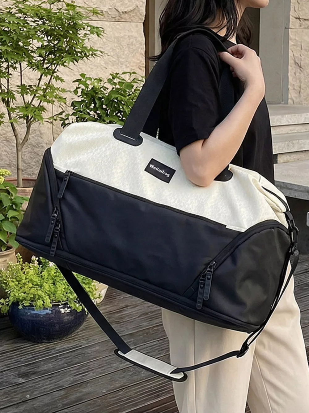 Two-Tone Duffle Bag, image 5