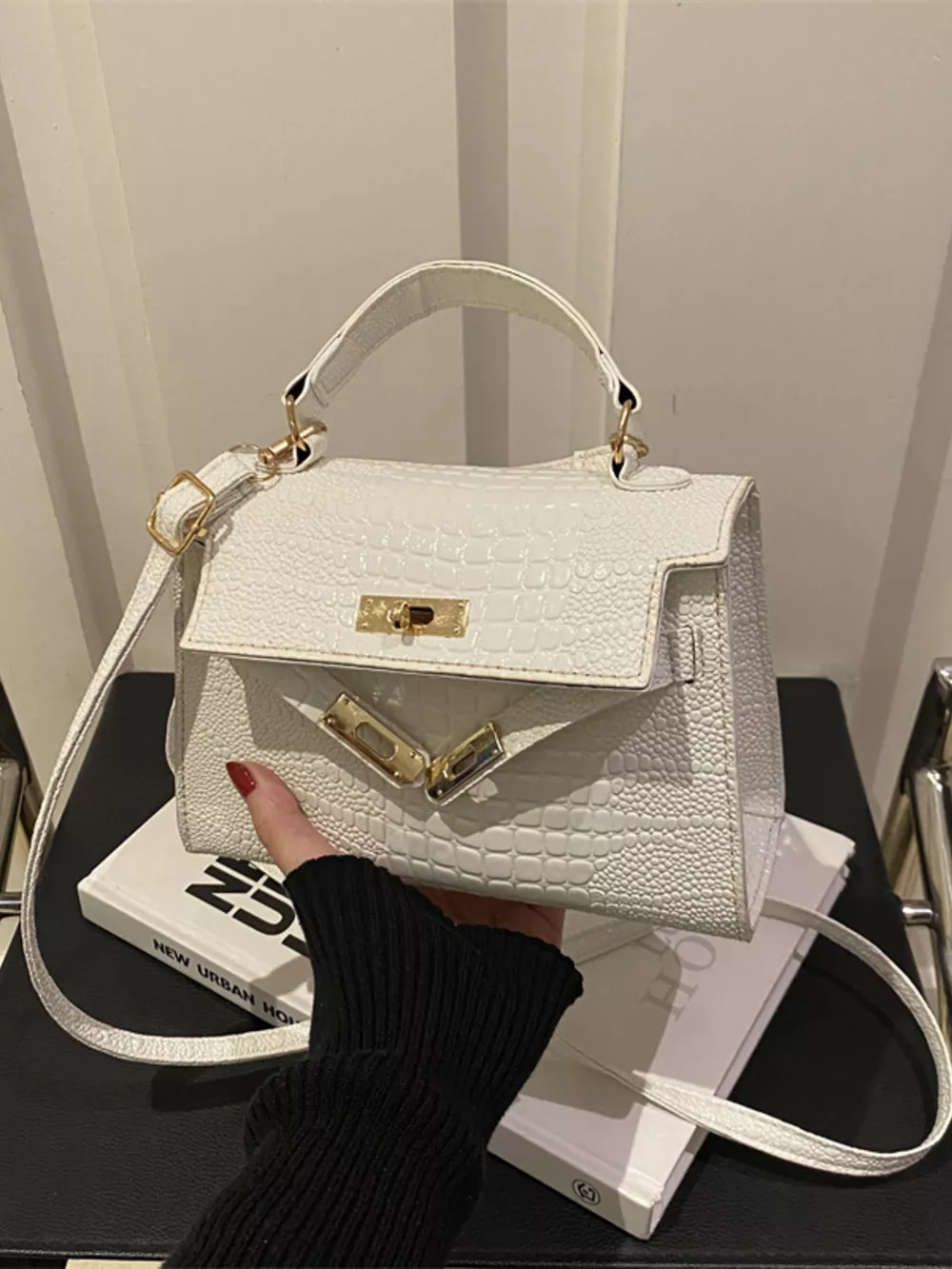 Embossed Flap Crossbody Bag, image 12