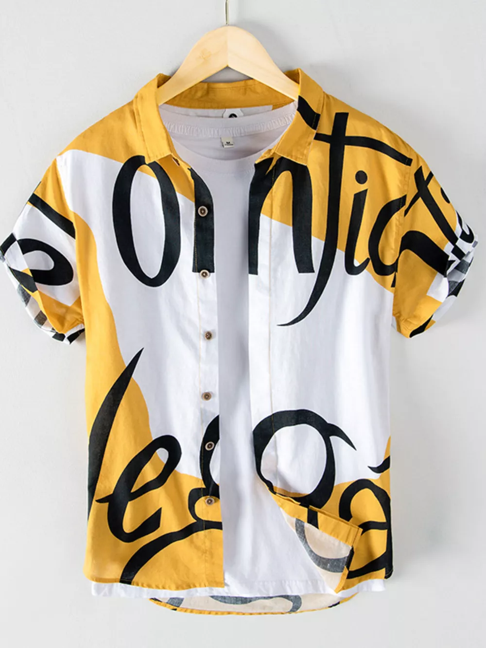 Men's Plus Size Button Up Short Sleeve Shirt