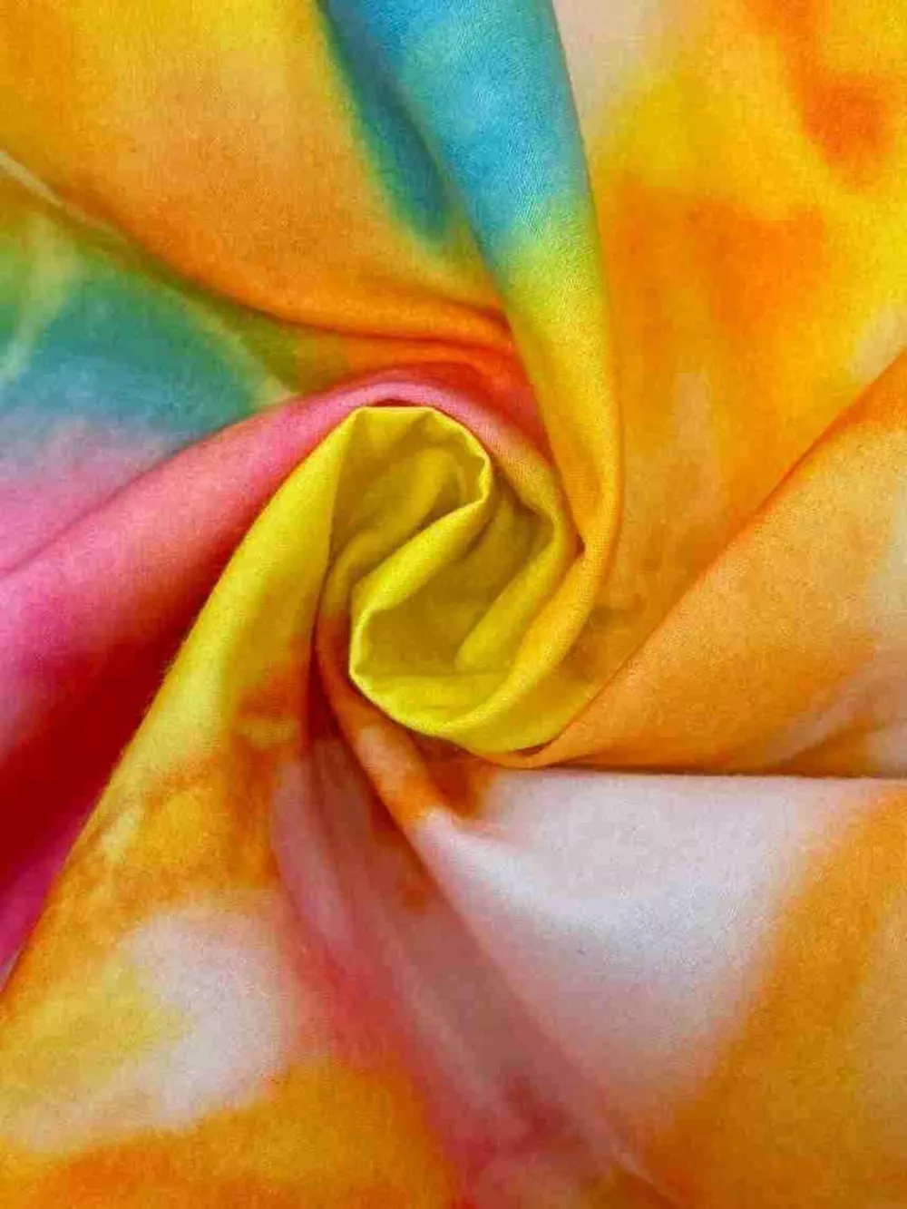 Watercolor Print Long-Sleeve Button-Down Maxi Dress, image 3