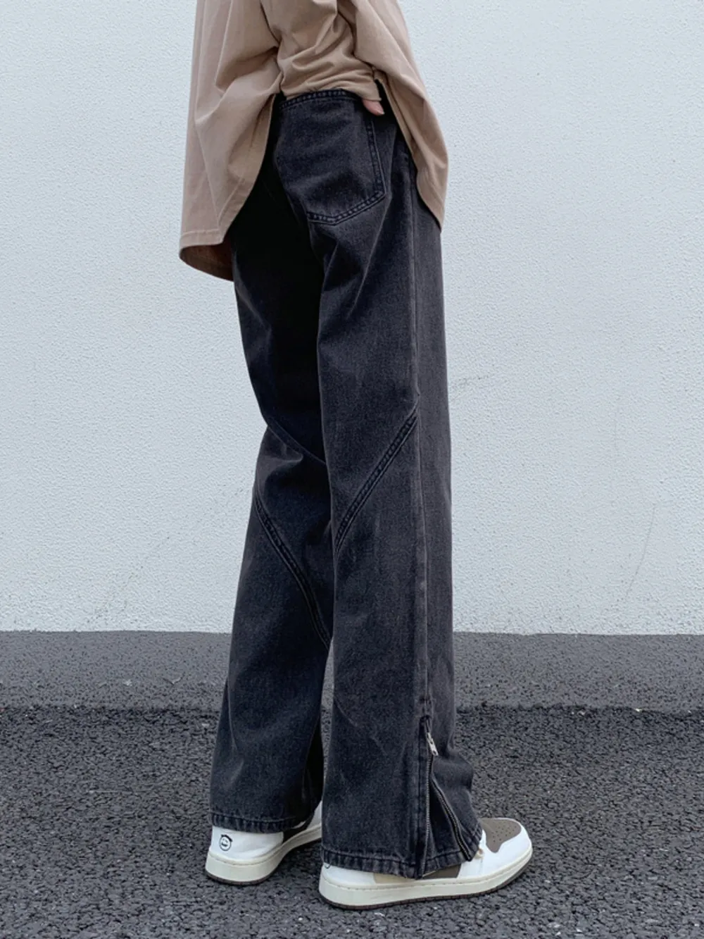 Men's Full Size Vintage Wash Wide Leg Jeans Plus Size, image 2