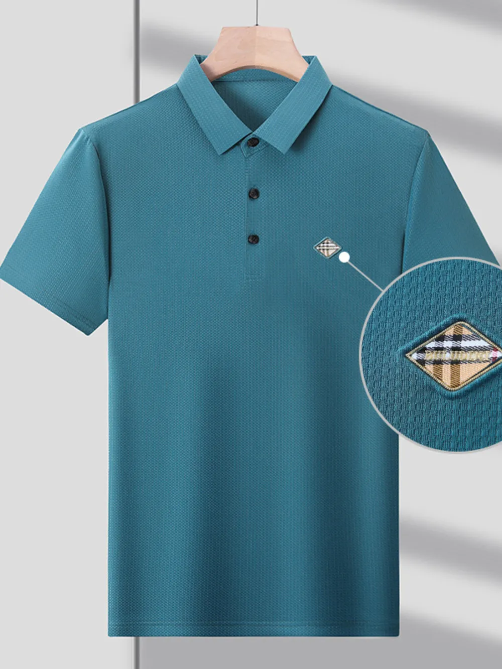Men's Plus Size Short Sleeve Breathable Polo, image 5