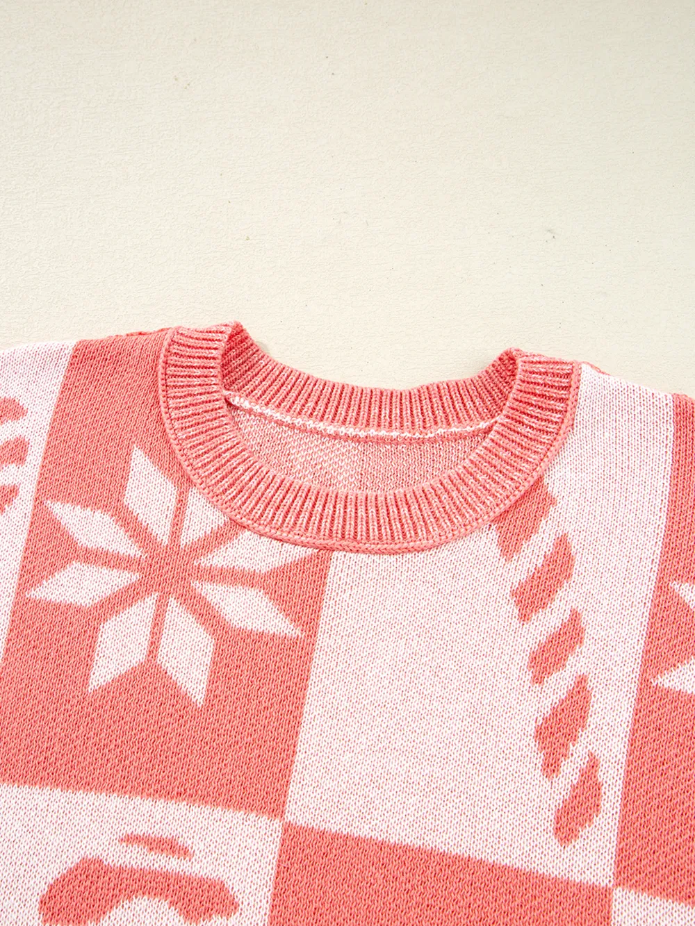andycane Snowflake Checker Drop Shoulder Sweater, image 7