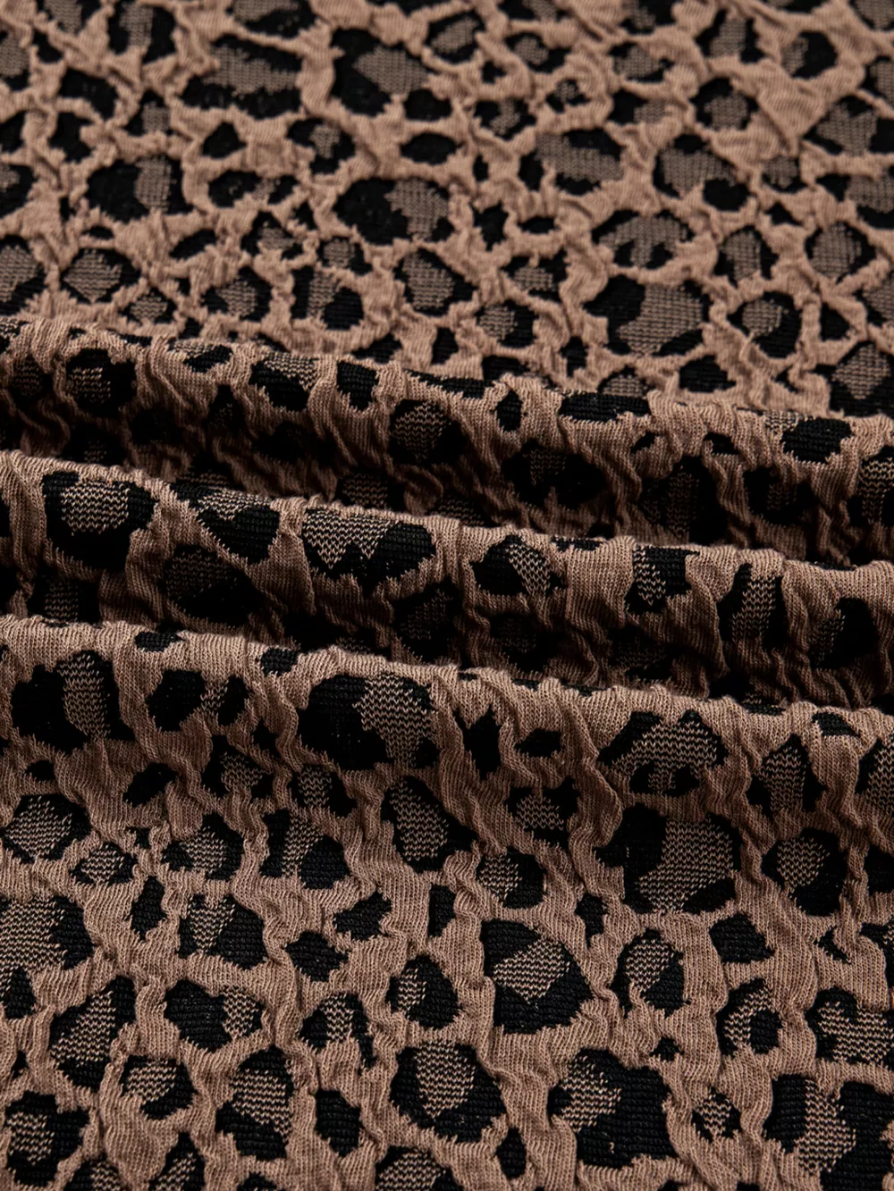 Ribbed Trim Leopard Print Long Sleeve Top, image 10