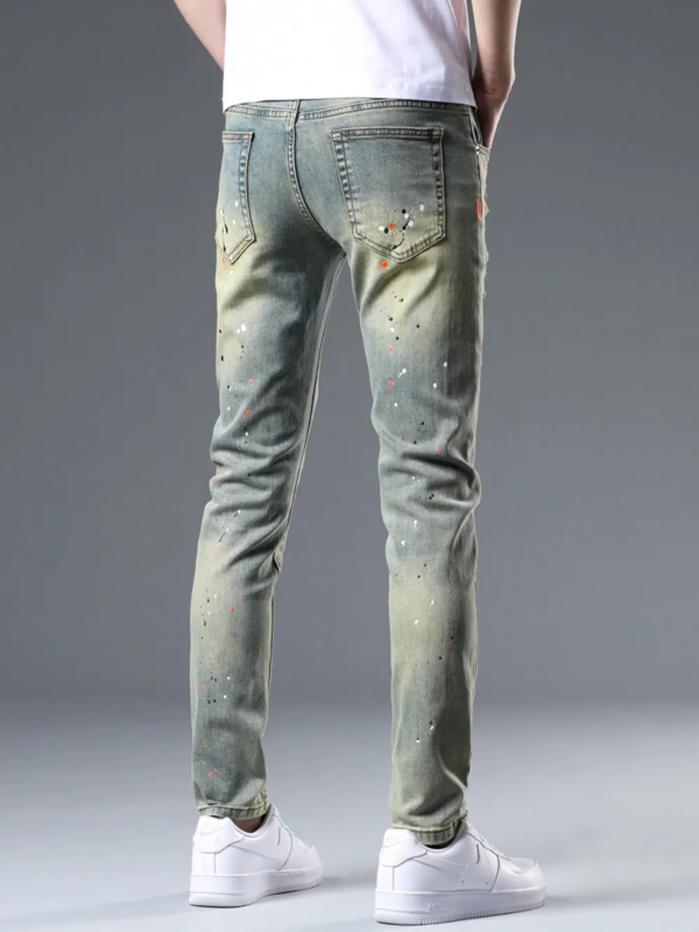 Men's Distressed Slim Fit Jeans, image 5