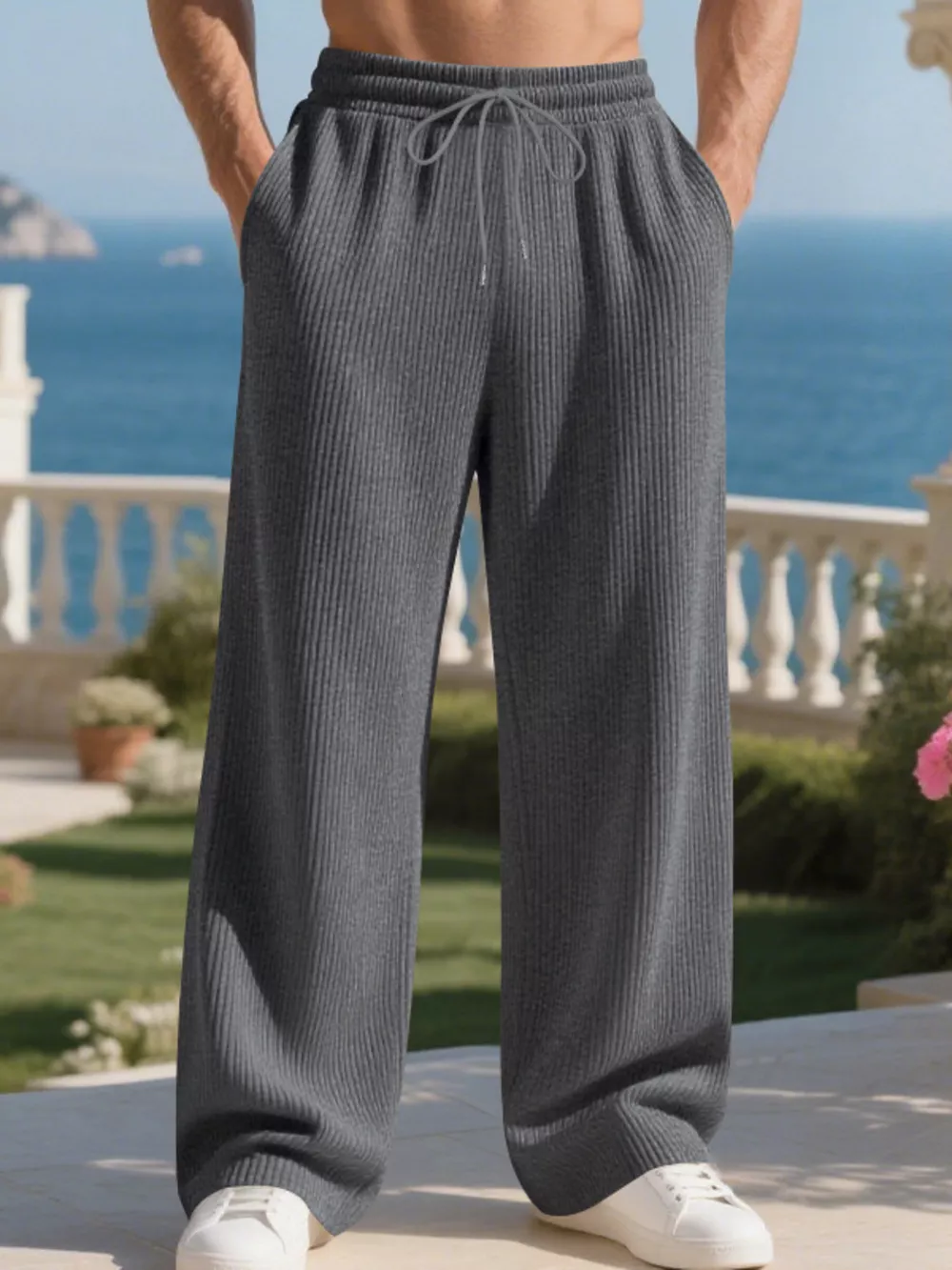 Men's Full Size Relaxed Fit Drawstring Pants Plus Size, image 19