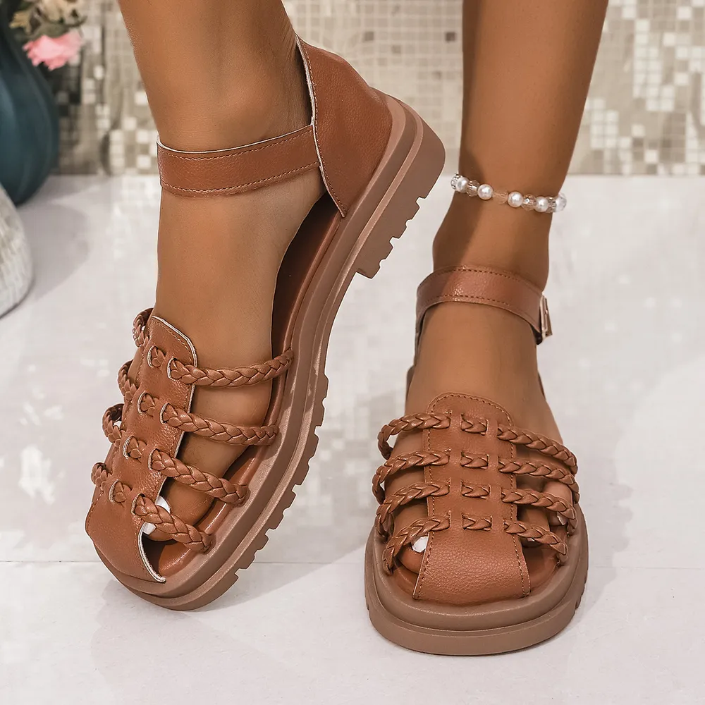 Braided Ankle Strap Sandals, image 11