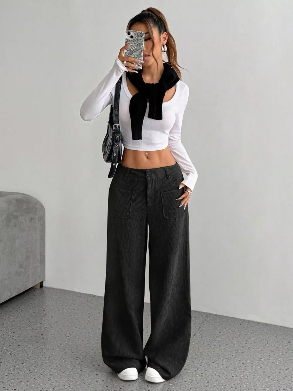 Wide Leg Corduroy Pants, image 19