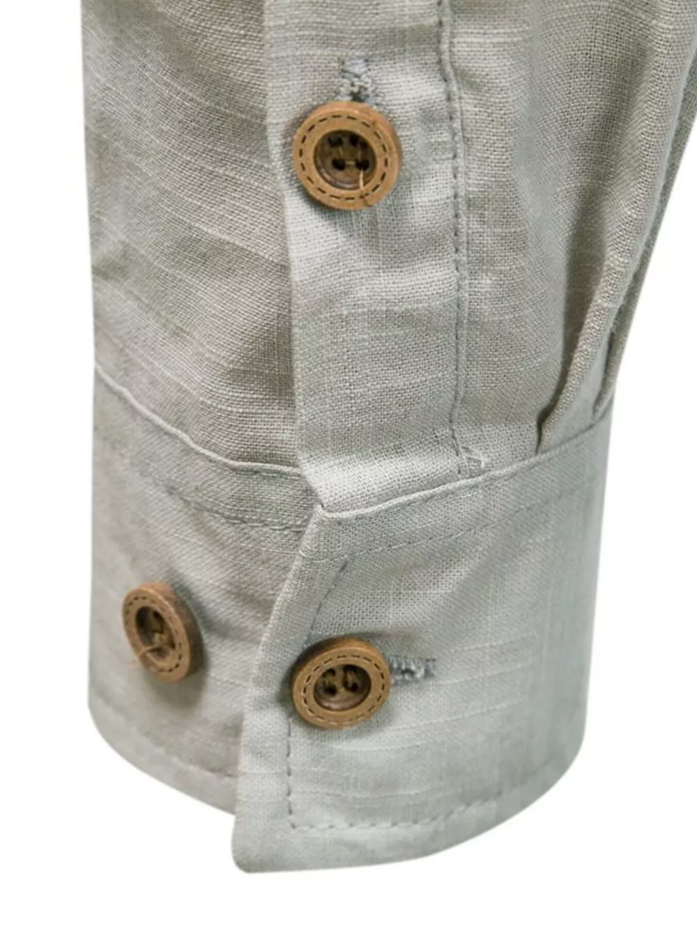 Men's Plus Size Casual Mandarin Collar Button-Up Shirt, image 12