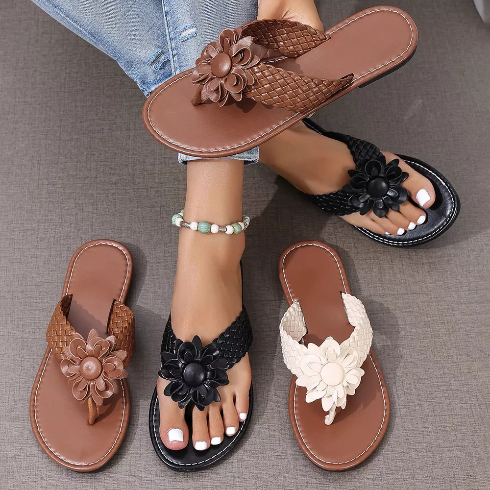 Flower Toe Post Sandals, image 8