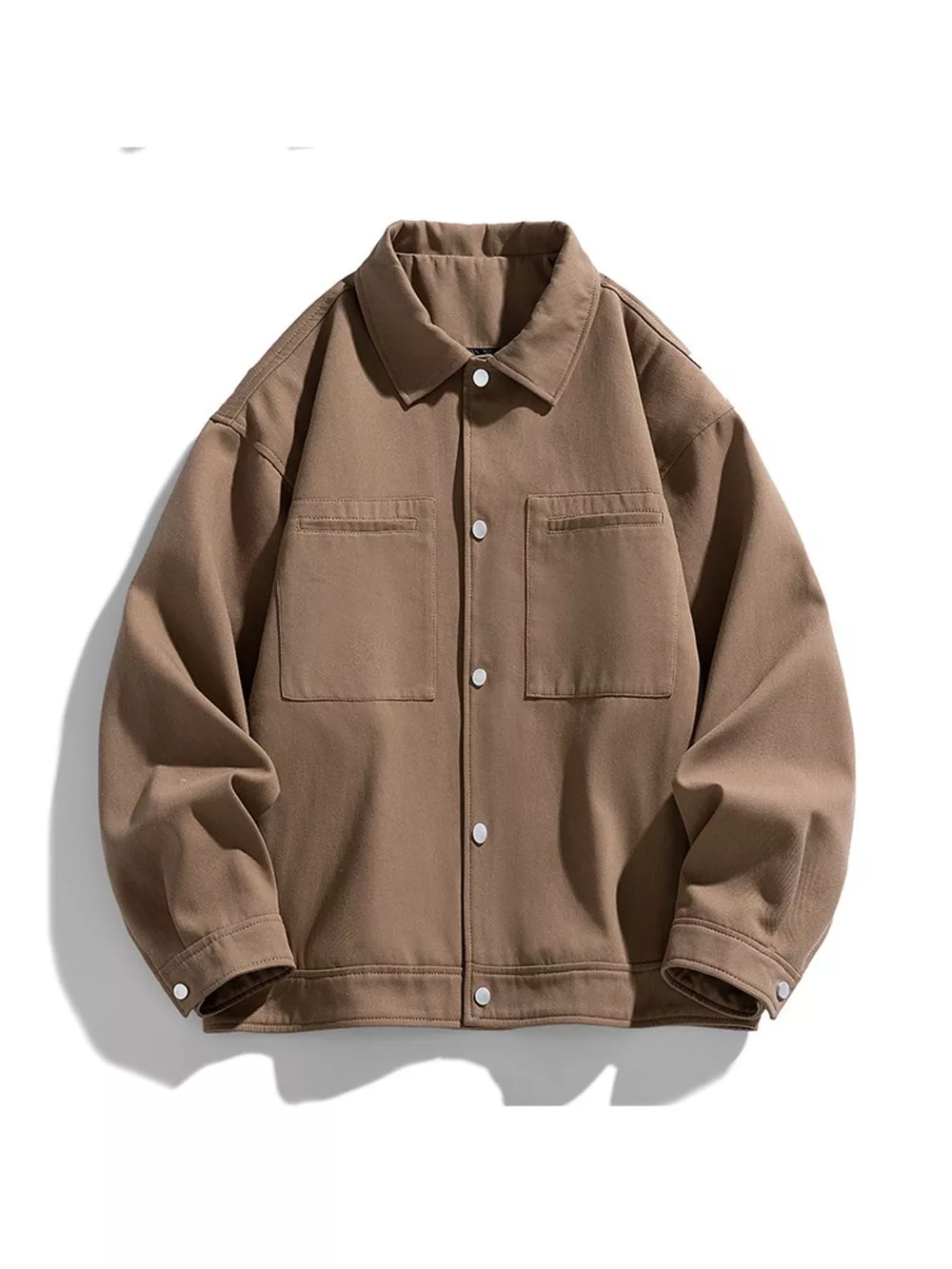 Men's Plus Size Casual Snap-Down Jacket, image 3